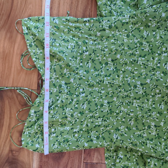 Reformation Juliette Midi Dress - Samantha Tie Strap Front Slit - Picture 5 of 10